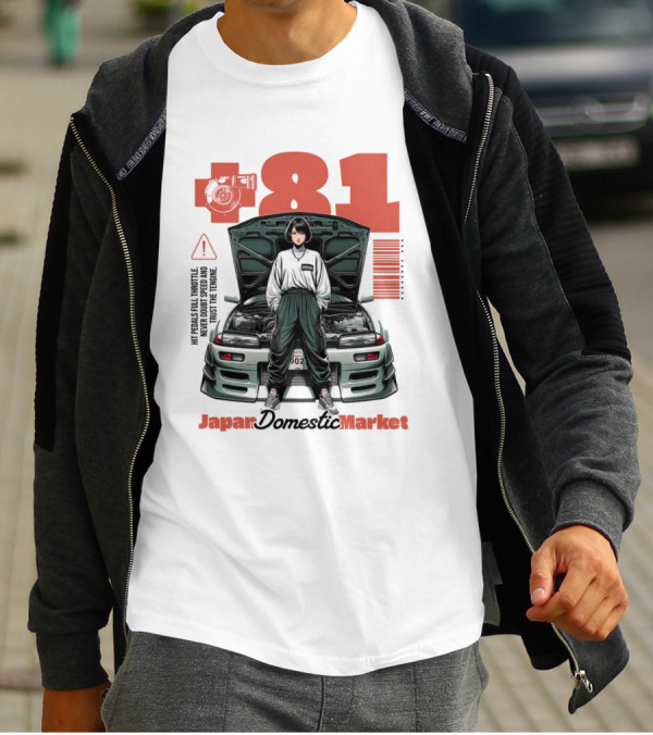 81 Japan Domestic Market Warning Import High Torque T-Shirt