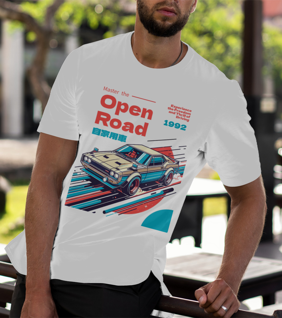 Master The Open Road 1992 Experience The Freedom And Thrill Of Driving Japan Car T-Shirt