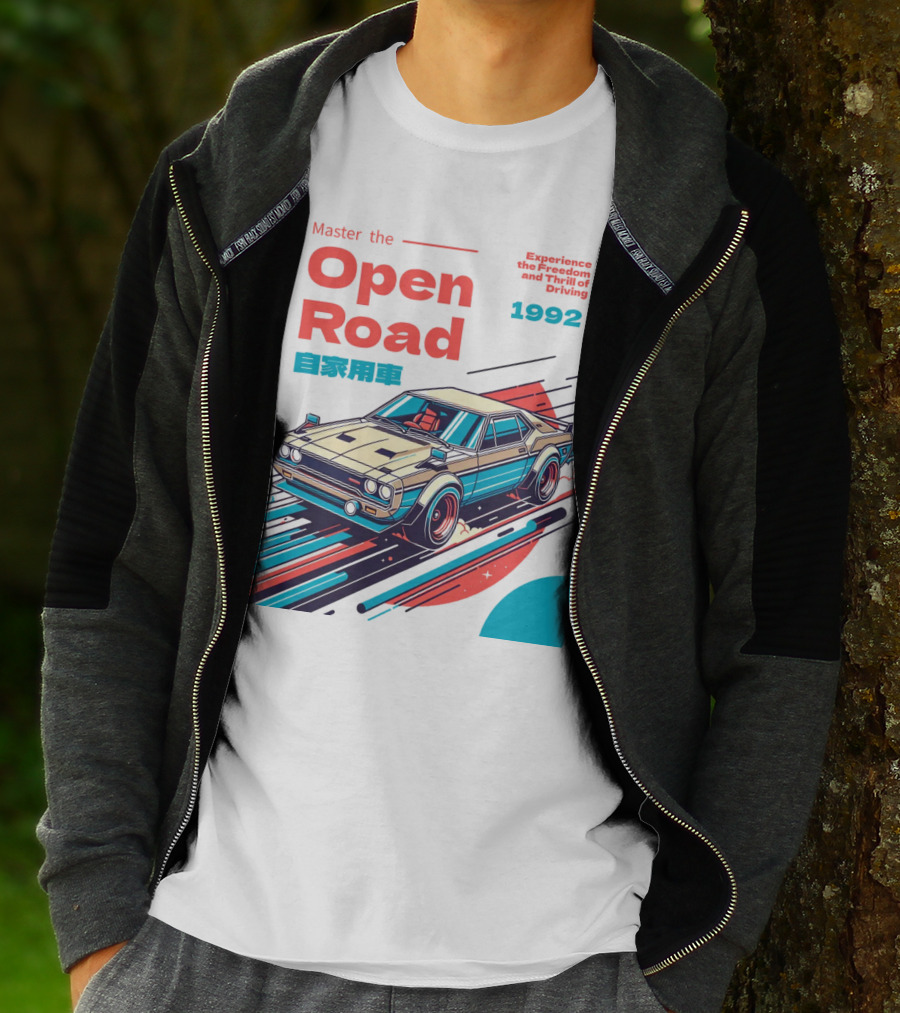 Master The Open Road 1992 Experience The Freedom And Thrill Of Driving Japan Car T-Shirt