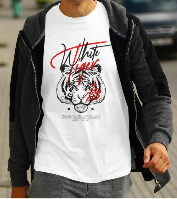 White Tiger They Are Primarily Solitary T-Shirt