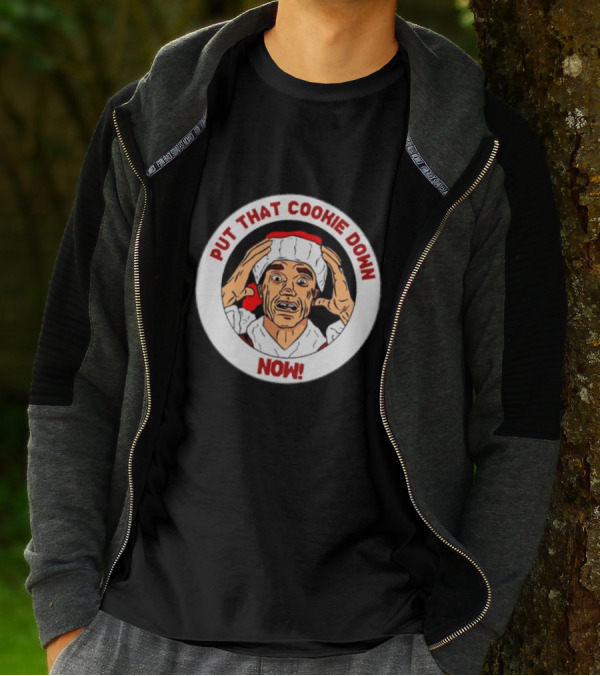 Put That Cookie Down Now Arnold Schwarzenegger Santa T-Shirt
