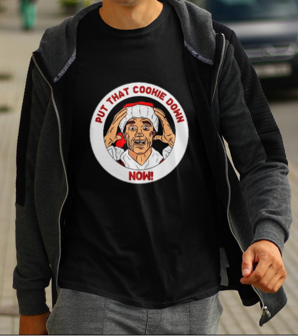 Put That Cookie Down Now Arnold Schwarzenegger Santa T-Shirt
