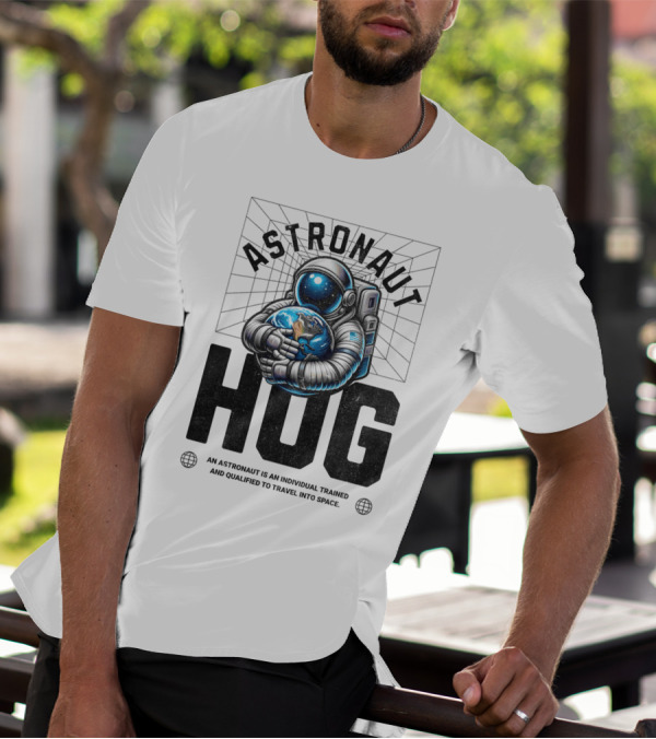 Astronaut Hug Earth Embrace Space Travel Qualification T-Shirt