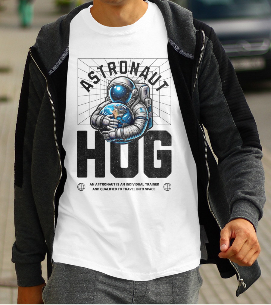 Astronaut Hug Earth Embrace Space Travel Qualification T-Shirt