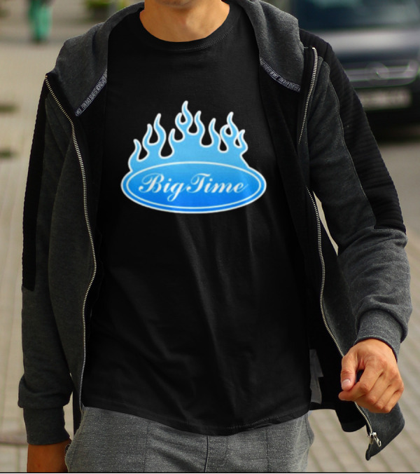 Big Time Blue Flame Oval Emblem T-Shirt