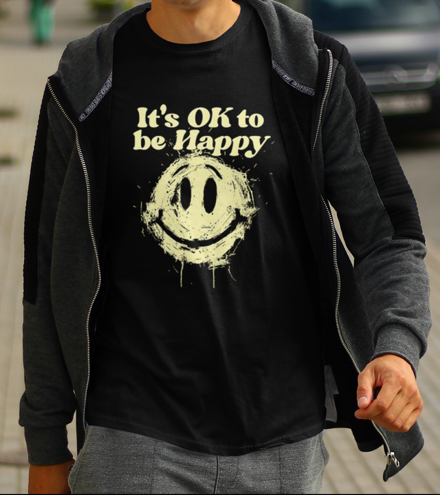 DJ KHALED It’s OK To Be Happy Distorted Smiley T-Shirt