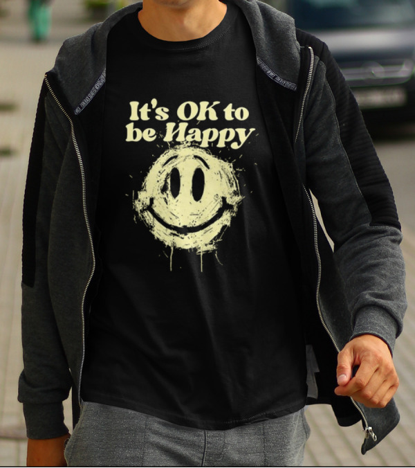 DJ KHALED It’s OK To Be Happy Distorted Smiley T-Shirt