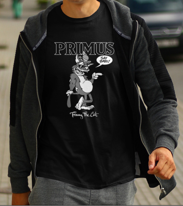 Primus Tommy The Cat Say Baby Cartoon Character T-Shirt
