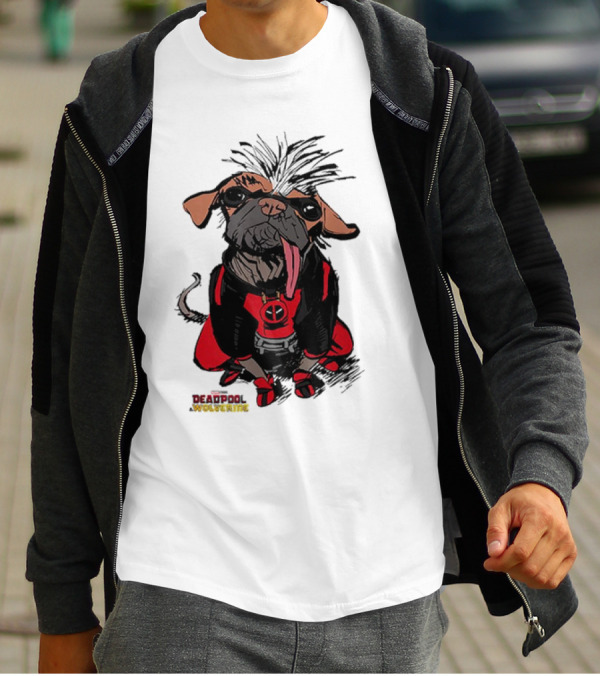 Retro 70 Wolverine Sketchy Dogpool Comic T-Shirt