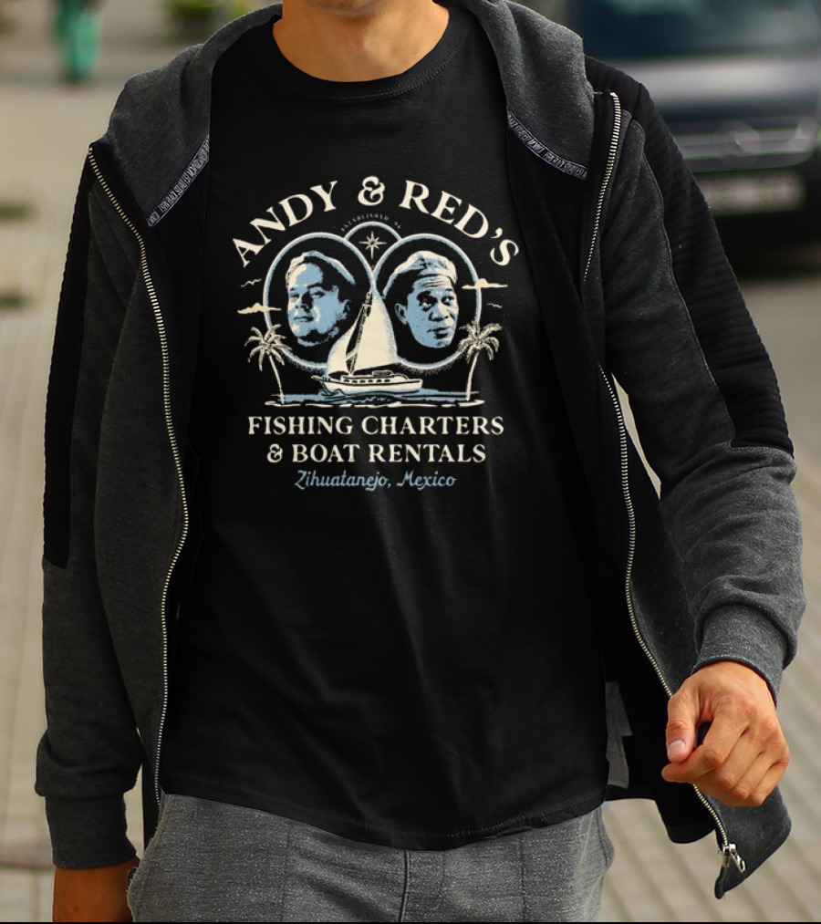 Andy And Red's Fishing Charters And Boat Rentals Zihuatanejo Mexico T-Shirt