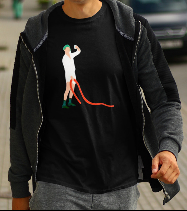 Septic Engineer Drunk Holding Red Hose T-Shirt