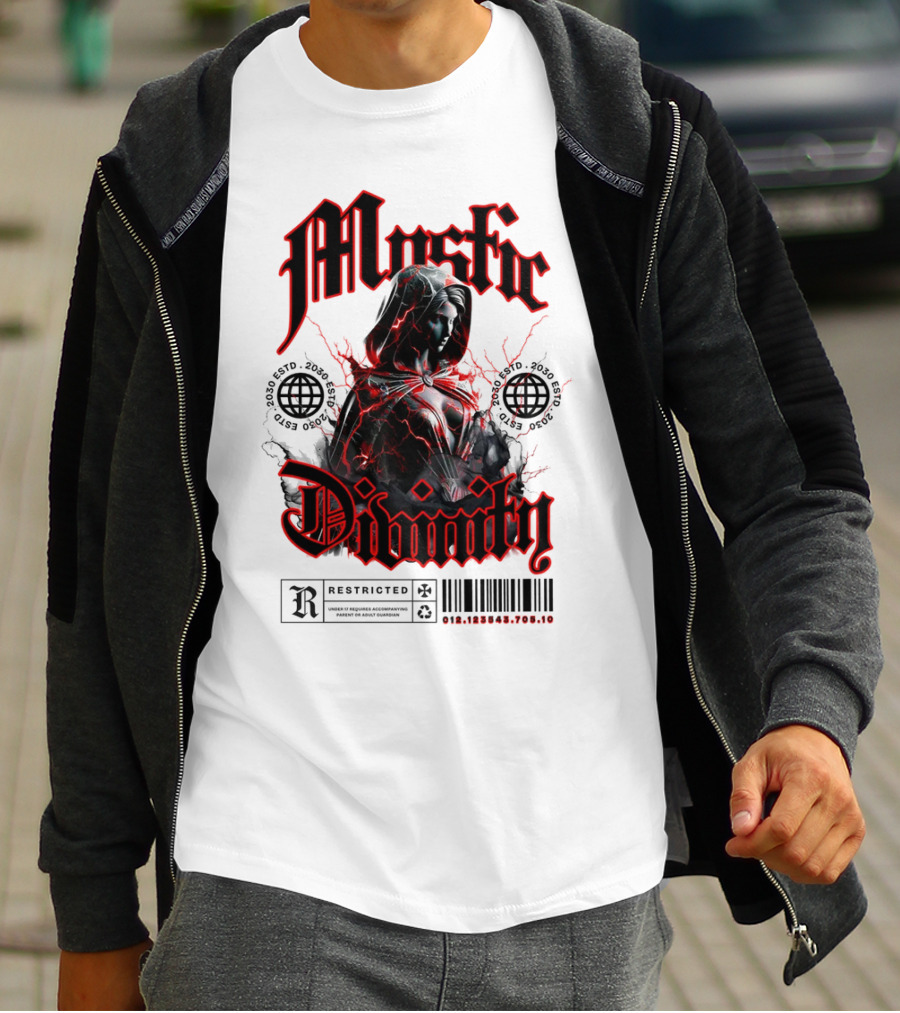 Mystic Divinity Divine Warrior Restricted Barcode 2038 2049 T-Shirt