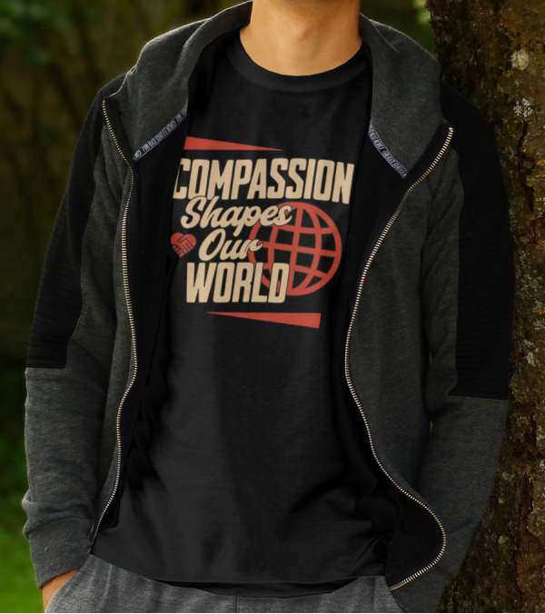Compassion Shapes Our World Handshake Globe T-Shirt