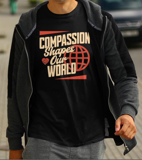 Compassion Shapes Our World Handshake Globe T-Shirt