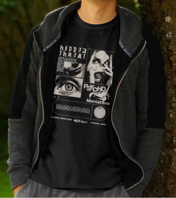 Hidden Threat Psycho Mental .exe Unseen Behavior T-Shirt