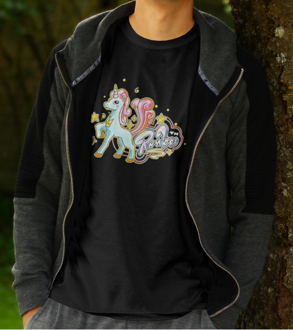 Ranboo TM Unicorn With Stars And Pink Mane T-Shirt
