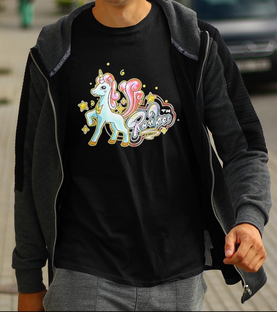 Ranboo TM Unicorn With Stars And Pink Mane T-Shirt