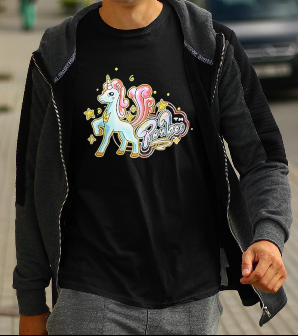 Ranboo TM Unicorn With Stars And Pink Mane T-Shirt