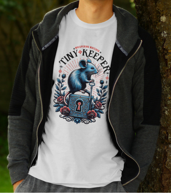 Whispering Watcher Tiny Keeper Mouse Key T-Shirt