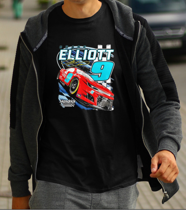 Chase Elliott Hendrick Motorsports No. 9 Racing Car T-Shirt