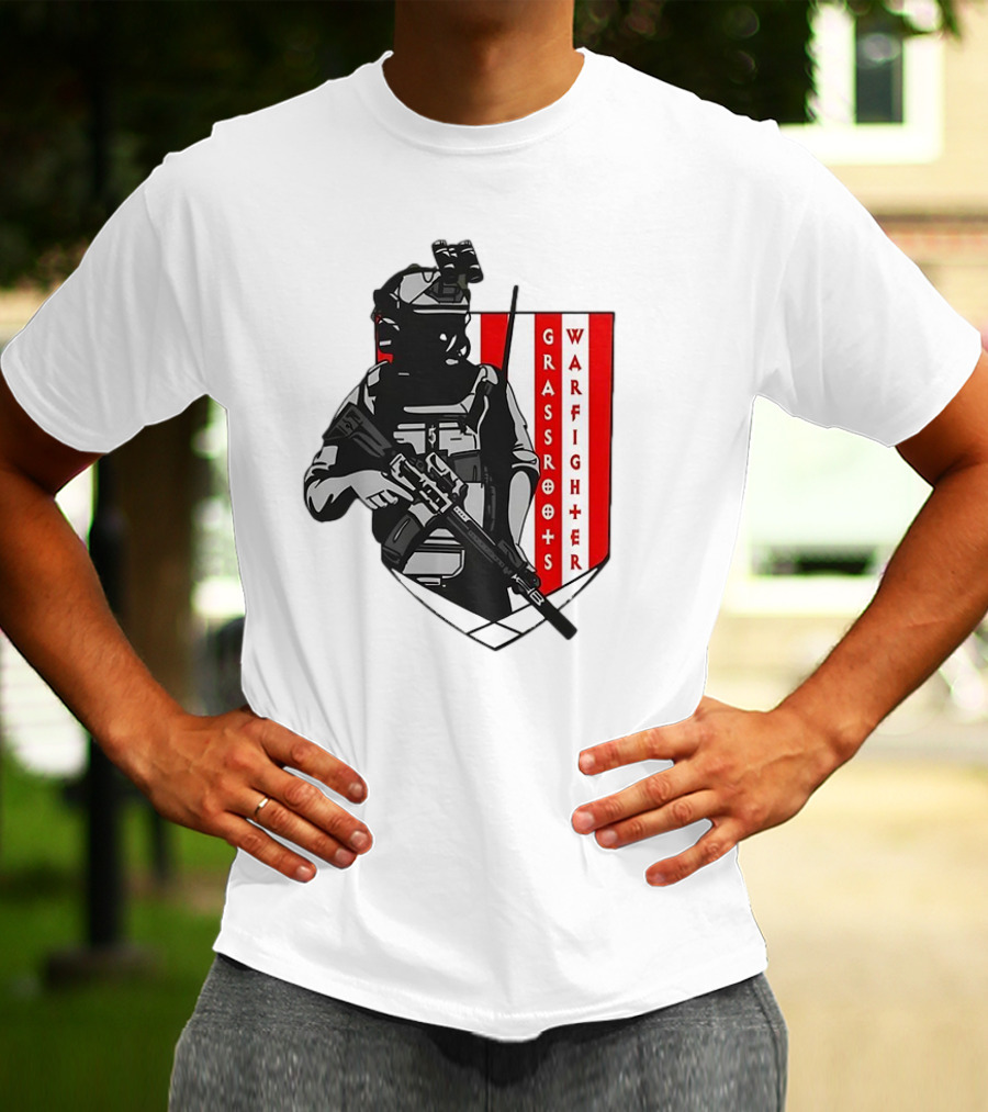 Grassroots Warfighter Tactical Operator Shield T-Shirt