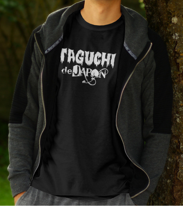 Taguchi De Japon Text With Microphone Cable T-Shirt