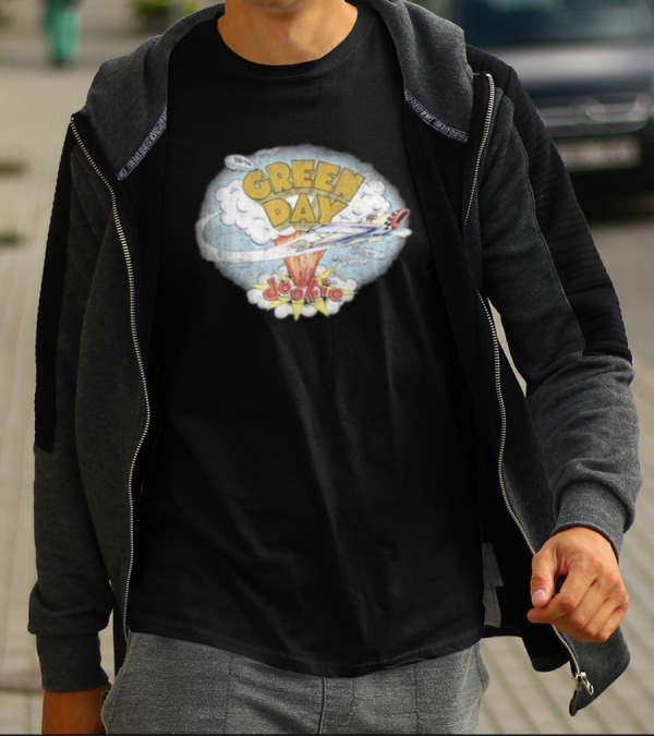 Green Day Dookie Cloud Bomb Plane T-Shirt
