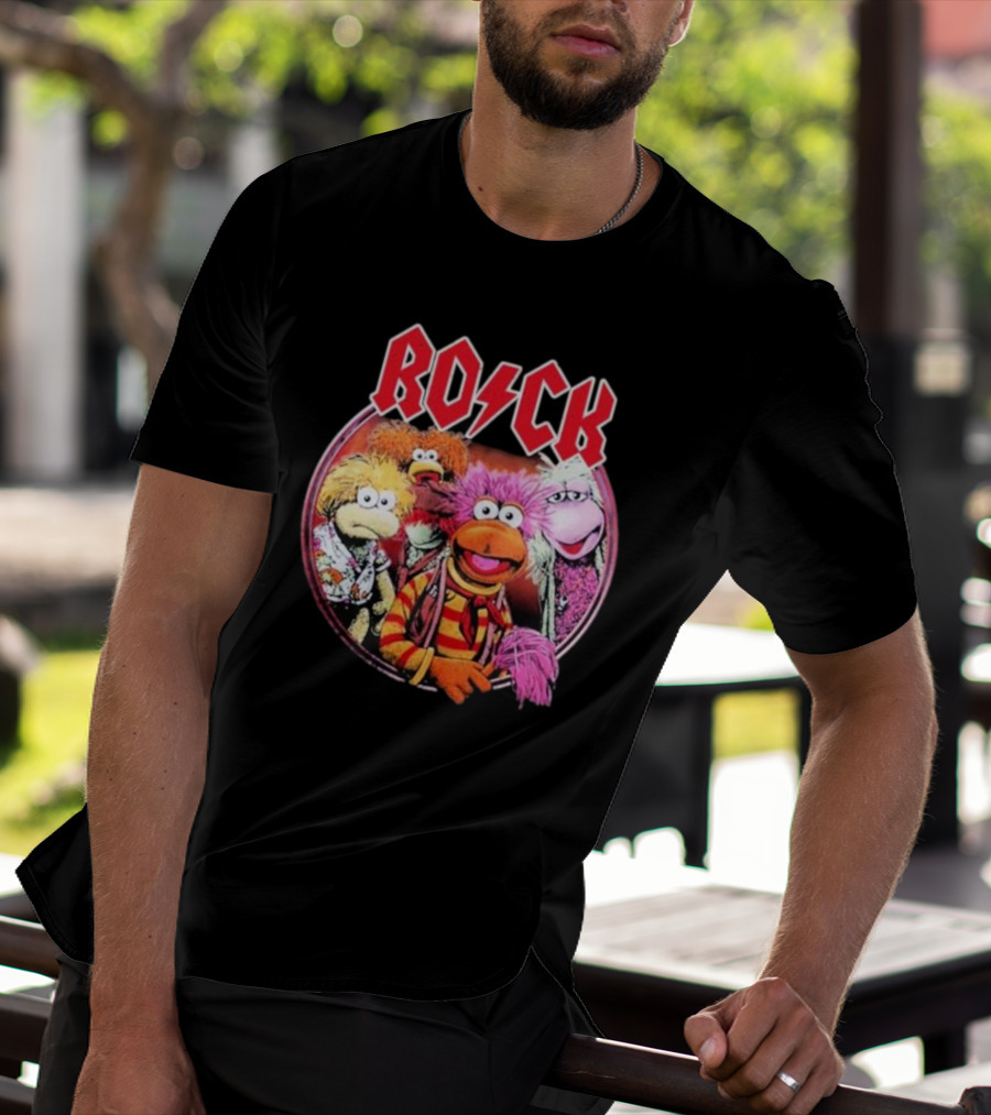 Jim Henson Fraggle Rock Characters With Iconic Rock Styling T-Shirt