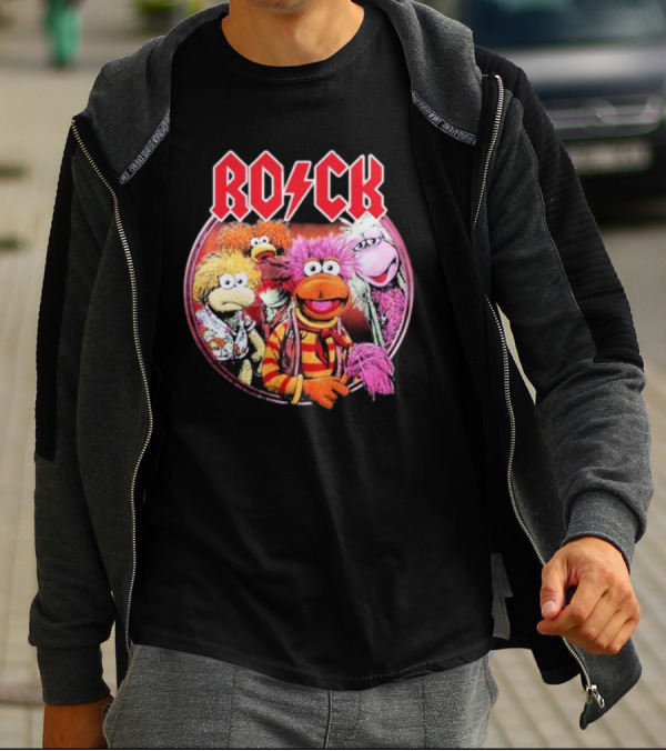 Jim Henson Fraggle Rock Characters With Iconic Rock Styling T-Shirt