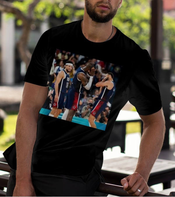 Stephen Curry Lebron James Night Night USA Basketball Olympic Paris T-Shirt