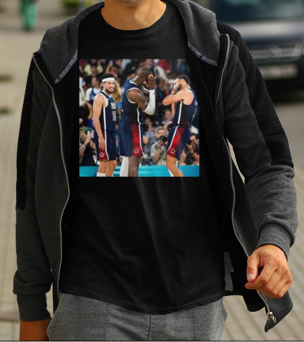 Stephen Curry Lebron James Night Night USA Basketball Olympic Paris T-Shirt