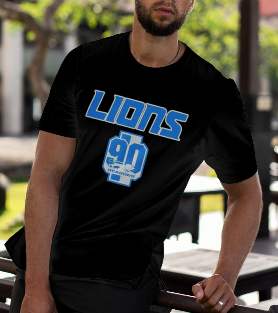 Lions 90 Seasons Celebrating Detroit Football Legacy T-Shirt