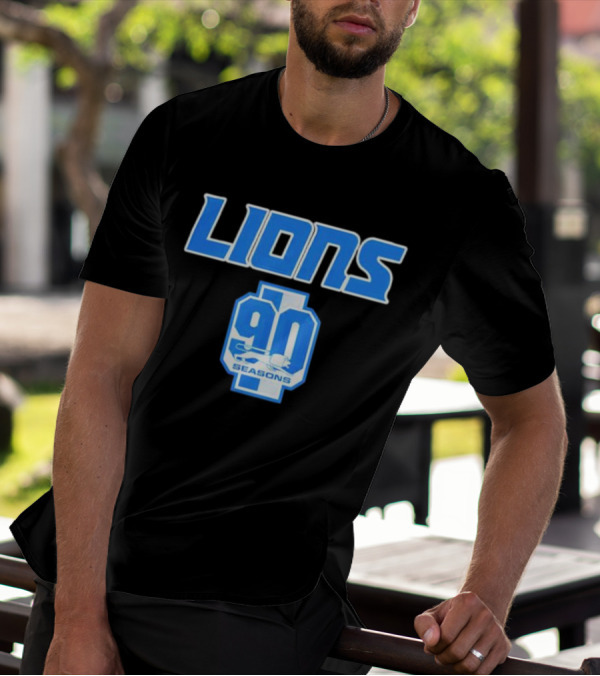 Lions 90 Seasons Celebrating Detroit Football Legacy T-Shirt
