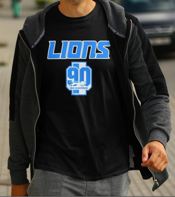 Lions 90 Seasons Celebrating Detroit Football Legacy T-Shirt
