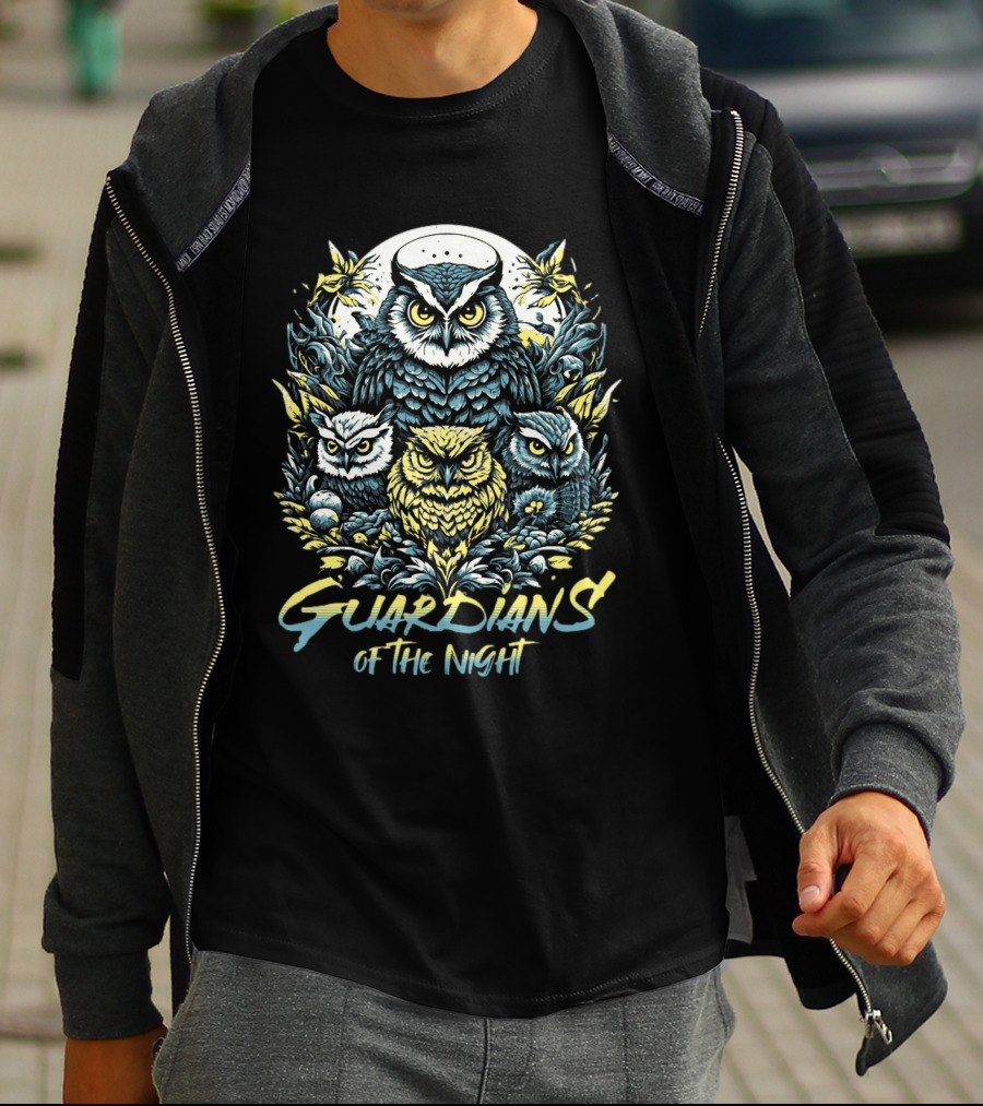 Guardians Of The Night Owl Family Moonlit Vigil T-Shirt