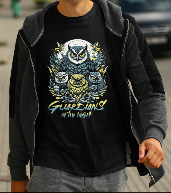 Guardians Of The Night Owl Family Moonlit Vigil T-Shirt