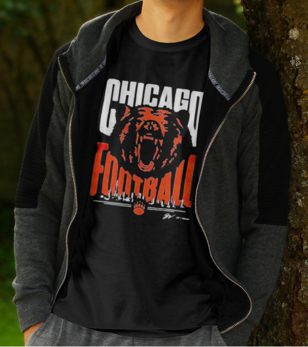 Chicago Football Bear Roar T-Shirt