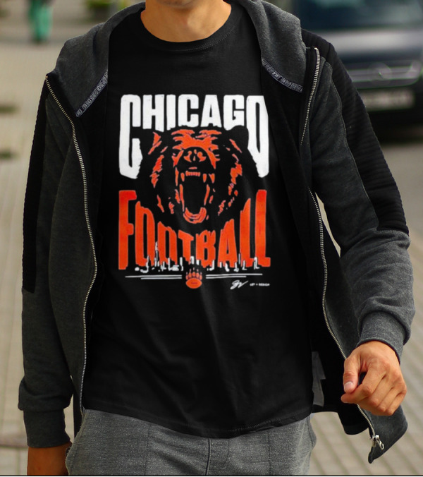Chicago Football Bear Roar T-Shirt