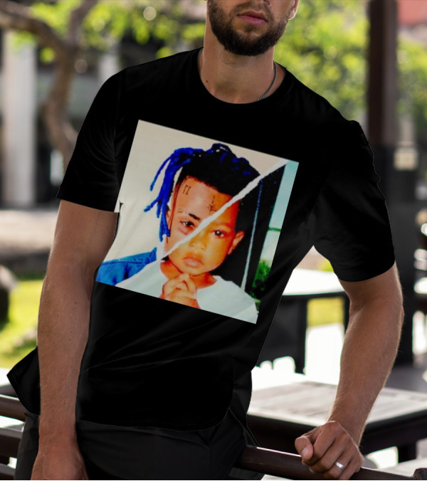 XXXTentacion Rapper Childhood And Adult Portrait Fusion T-Shirt