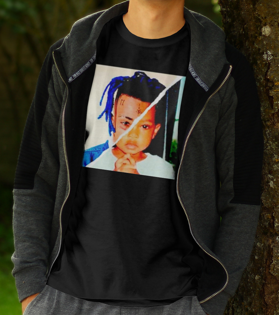 XXXTentacion Rapper Childhood And Adult Portrait Fusion T-Shirt