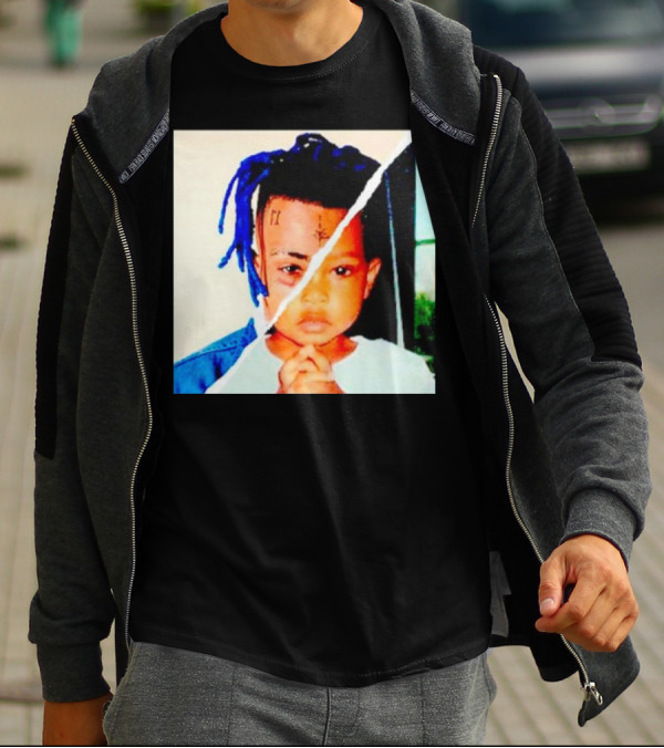 XXXTentacion Rapper Childhood And Adult Portrait Fusion T-Shirt
