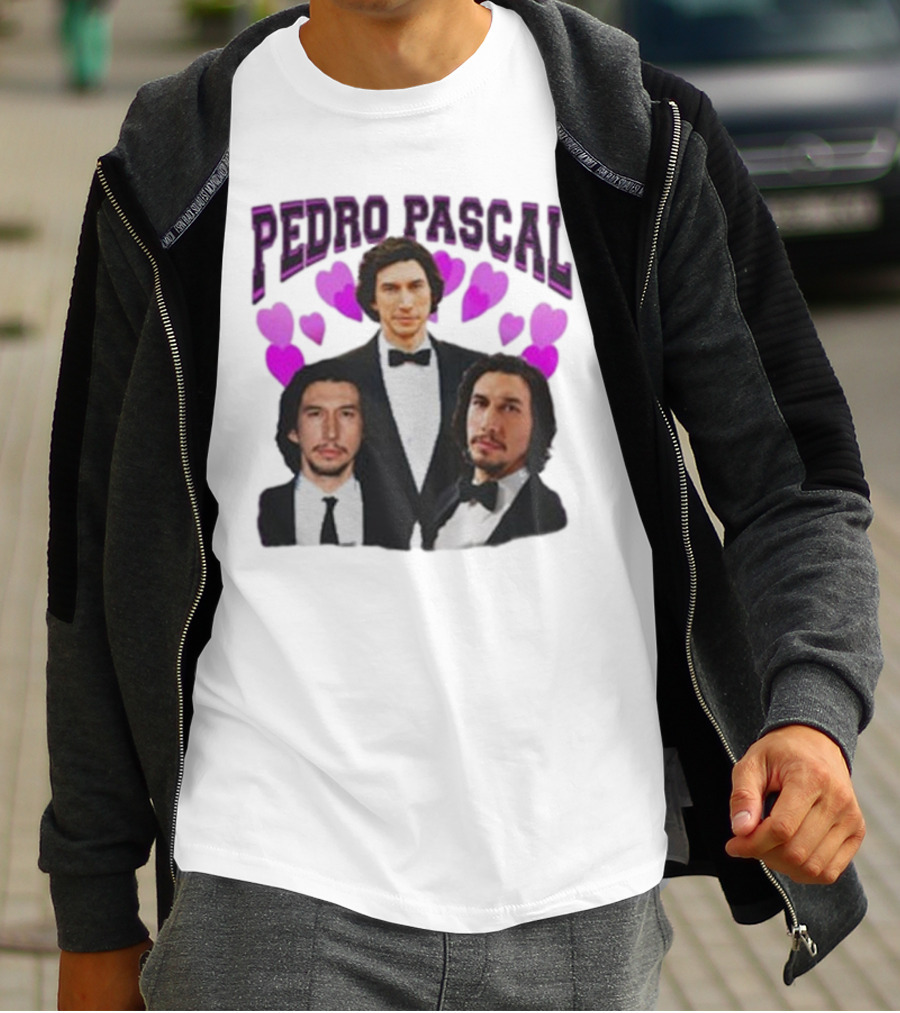 Pedro Pascal Adam Driver Hearts T-Shirt