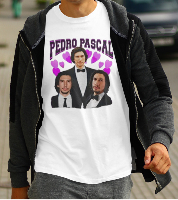 Pedro Pascal Adam Driver Hearts T-Shirt