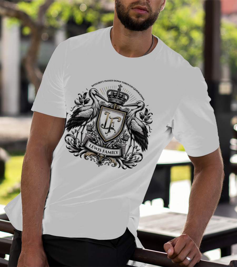 Integrity Passed Down Through Generations LF Lewis Family Crest T-Shirt