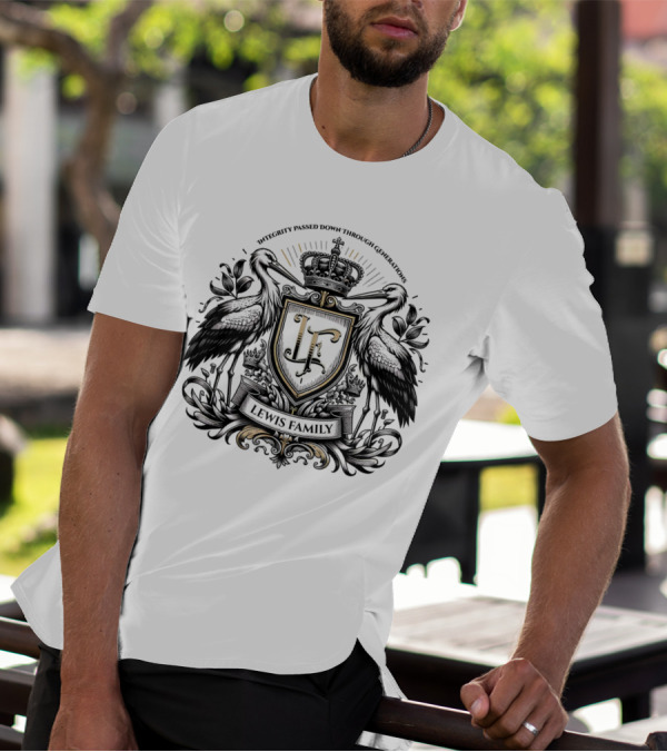 Integrity Passed Down Through Generations LF Lewis Family Crest T-Shirt