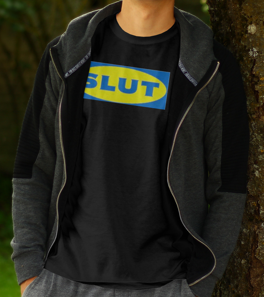 SLUT Parody Of Swedish Iconic Branding T-Shirt