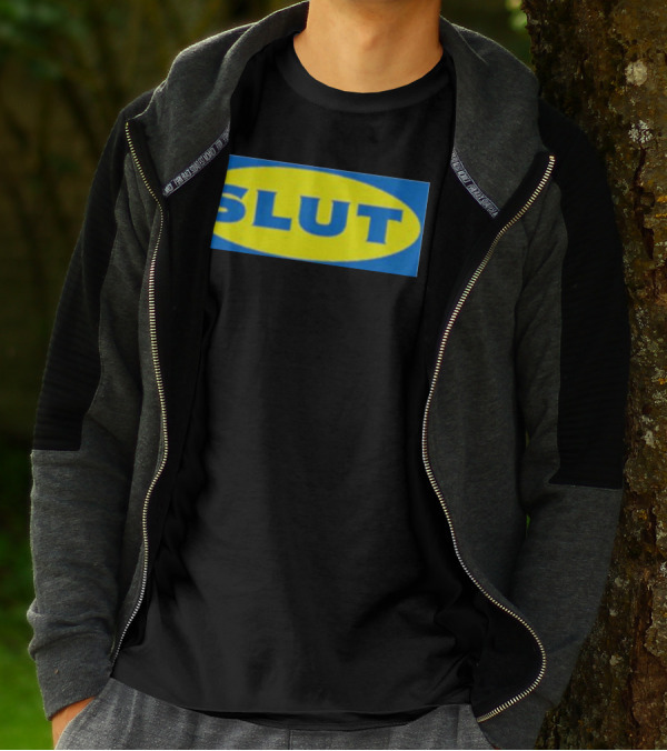 SLUT Parody Of Swedish Iconic Branding T-Shirt