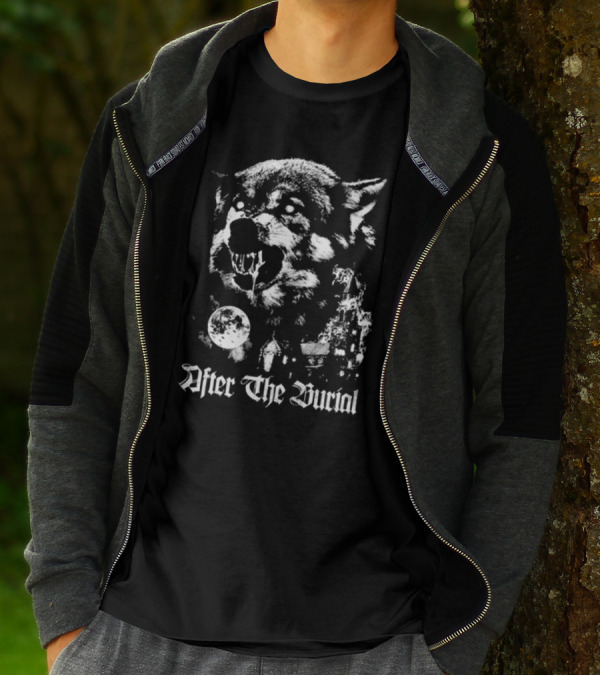 After The Burial Possession Black Wolf And Gothic Landscape T-Shirt