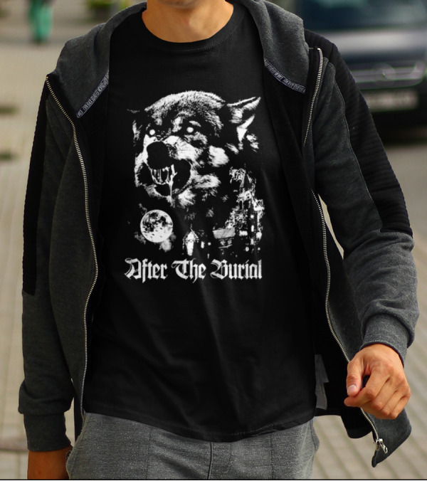After The Burial Possession Black Wolf And Gothic Landscape T-Shirt