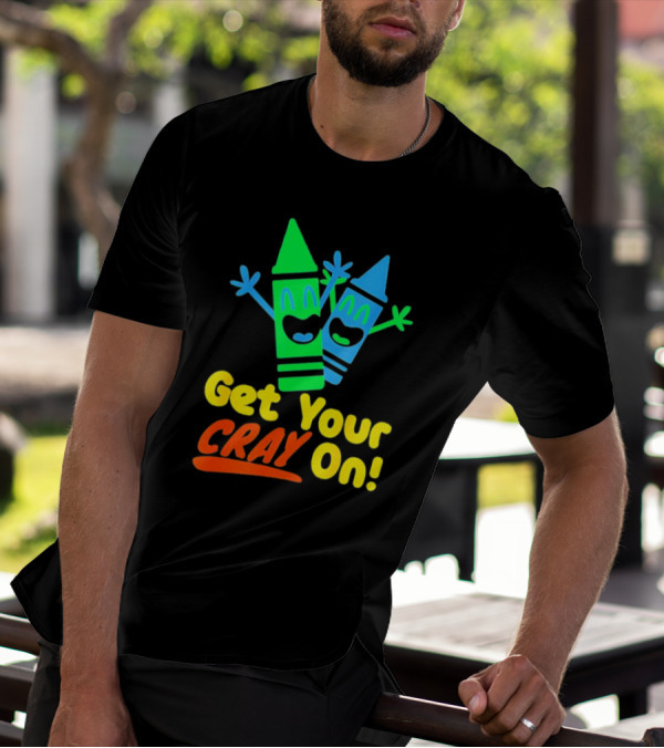 Get Your Cray On With Colorful Crayon Characters T-Shirt